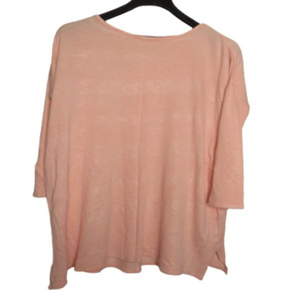 Calypso St. Barth peach viscose oversized top